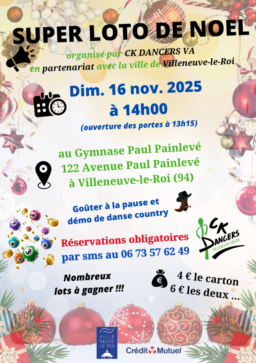SUPER LOTO DE NOEL LE 16 NOVEMBRE 2025