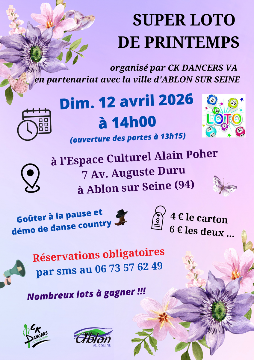 SUPER LOTO DE PRINTEMPS - 12 AVRIL 2026