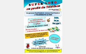 SUPER LOTO DU TELETHON le 19 Novembre