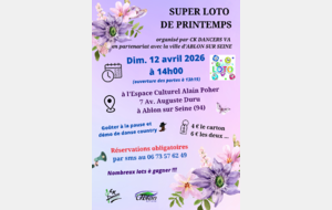 SUPER LOTO DE PRINTEMPS - 12 AVRIL 2026