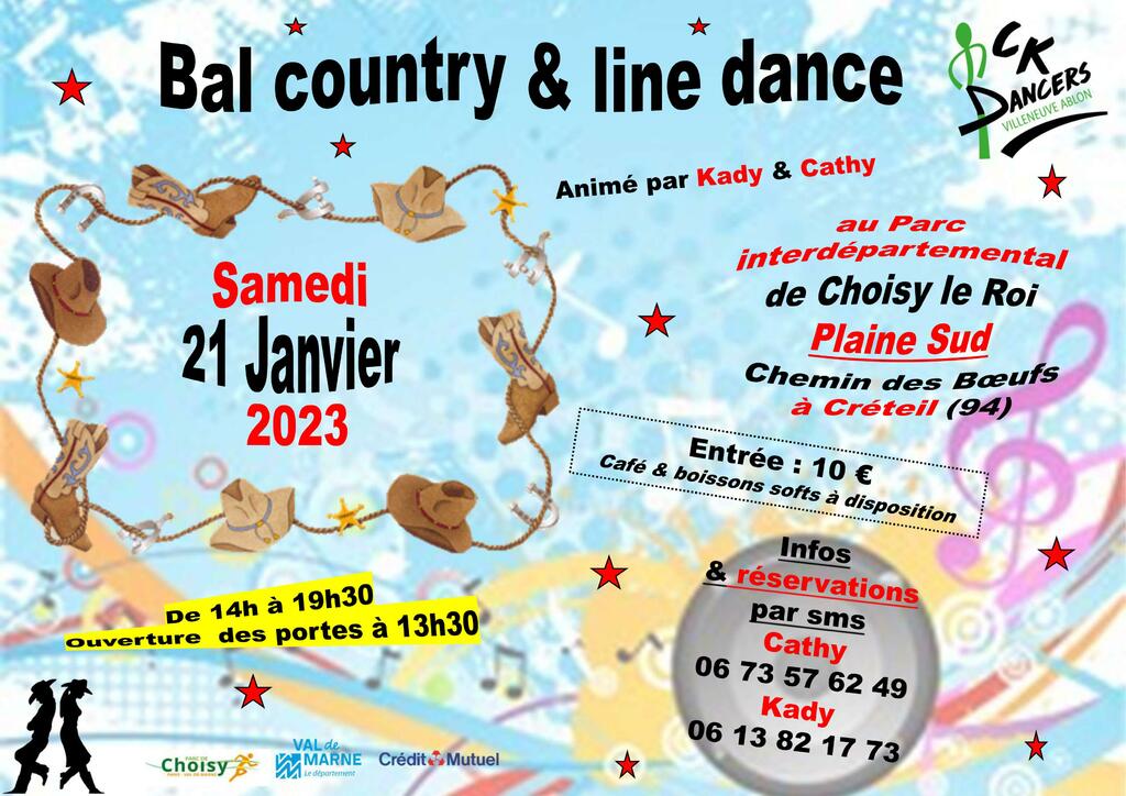 Bal Country & Line au Parc interdépartemental à Créteil le 21 janvier 2023 