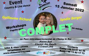 Workshops & Bal Country & Line COMPLET avec Syndie Berger & Guillaume Richard