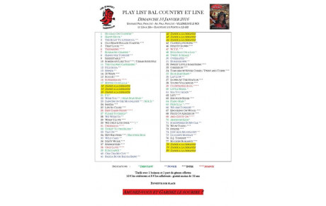 PLAYLIST DU BAL DU 10 JANVIER 2016
