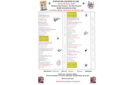 PLAYLIST du Bal du 20 janvier 2018