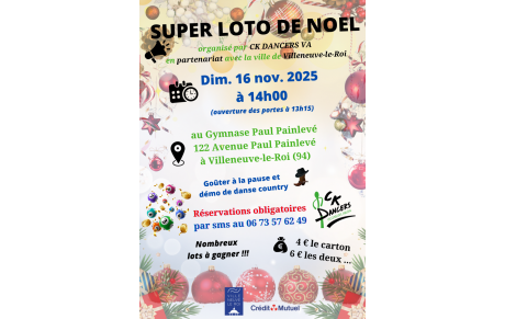 SUPER LOTO DE NOEL LE 16 NOVEMBRE 2025