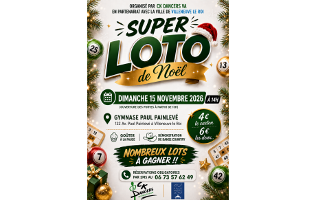 SUPER LOTO DE NOEL - 15 NOVEMBRE 2026