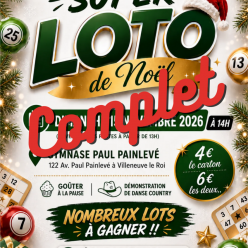 SUPER LOTO DE NOEL - 15 NOVEMBRE 2026 - COMPLET